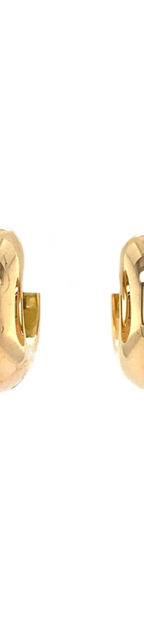 Vintage 14K Gold Smooth Hoop Earrings